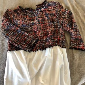 Beautiful and classy knitted and popeline Zara top